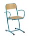 SCOLAIRE - Chaises scolaire - Fauteuil (AST) (Accotoirs tube.). Assise et dosssier finition Blueprotech®.
