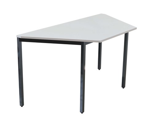 TABLES POLYVALENTES - Eco - Table polyvalente ECO trapèze 140x70x70cm structure anthracite, plateau gris clair
