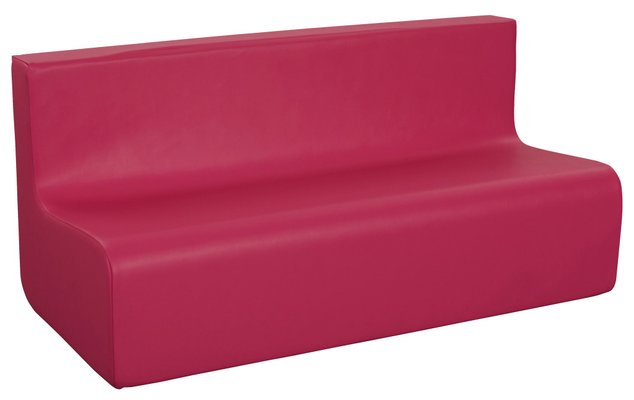 CRECHE ET MATERNELLE - Poufs - Tapis Chauffeuses LUTINS - Chauffeuse 3 places H 40 - Rose Bonbon