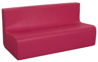 CRECHE ET MATERNELLE - Poufs - Tapis Chauffeuses LUTINS - Chauffeuse 3 places H 40 - Rose Bonbon