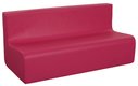 CRECHE ET MATERNELLE - Poufs - Tapis Chauffeuses LUTINS - Chauffeuse 3 places H 40 - Framboise