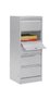 Meuble à clapets 5 cases fermeture magnétique H105xL41xP35cm/ aluminium