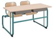 SCOLAIRE - Pupitres - Pupitre 130 x 50 - T5 Plateau ép.: 19 mm mélaminé chant polypropylène (PP) de 2 mm.
