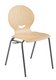 ACCUEIL - REUNION - Chaises coque bois & plastique - Chaise coque bois 4 pieds Ø 20 accrochable - T6