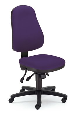 OPERATIVE - Dossier tissu - ACTIV+ siège opérative asynchrone, tissu prune, structure nylon noir - sur délai