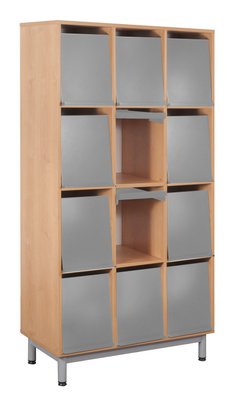 SCOLAIRE - Gamme BIP BOP - Meuble - 12 cases - Volets périodiques escamoTable 4 piedss