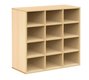 SCOLAIRE - Gamme BIP BOP - Meuble à courrier - Hêtre - L 90 - (12 cases) - sans portes