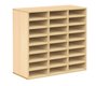 SCOLAIRE - Gamme BIP BOP - Meuble à courrier - Hêtre - L 90 - (24 cases) - sans portes