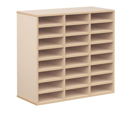 SCOLAIRE - Gamme BIP BOP - Meuble à courrier - Coquille d'œuf - L 90 - (24 cases) - sans portes