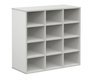 SCOLAIRE - Gamme BIP BOP - Meuble à courrier - Gris dauphin - L 90 - (12 cases) - sans portes