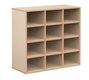 SCOLAIRE - Gamme BIP BOP - Meuble à courrier - Coquille d'œuf - L 90 - (12 cases) - sans portes