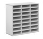 SCOLAIRE - Gamme BIP BOP - Meuble à courrier - Gris dauphin - L 90 - (24 cases) - sans portes