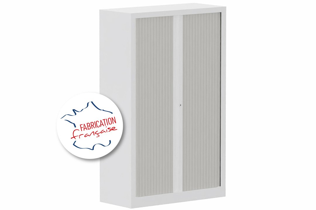 Armoire à rideaux H160xL100cm 3 tablettes
