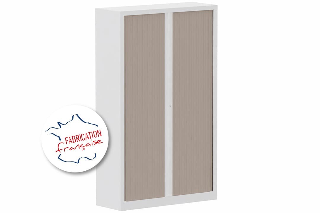 Armoire à rideaux H198xL120cm 4 tablettes
