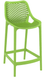 BAHIA - Chaise haute empilable .H65cm  en Polypropylène renforcé de fibre de verre - Finition vert olive