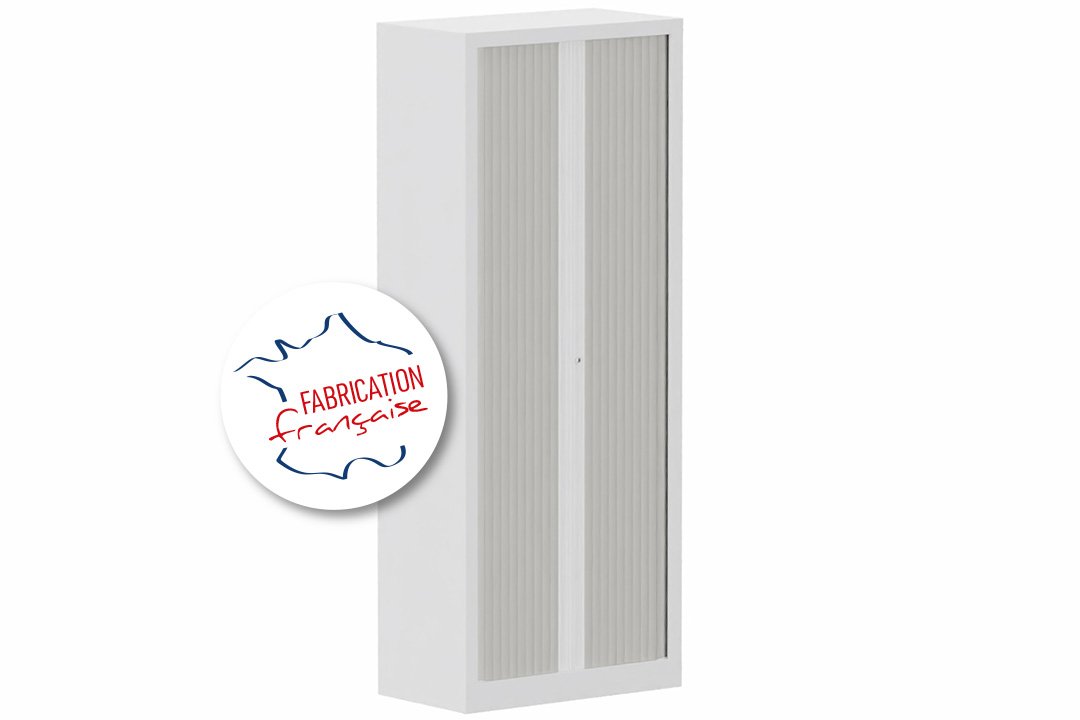 Armoire à rideaux H198xL80cm 4 tablettes