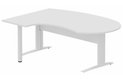 K1 VDF métal compact 90° manager 190x141x104x60cm sur pied de soutien, plateau blanc, structure blanc