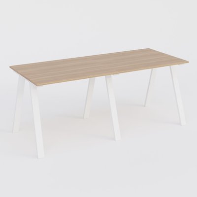 [Pas de famille] - [Pas de sous famille] - Table Keops Métal 280x120 cm de profondeur et hauteur 109 cm . Plateau épaisseur 25mm.