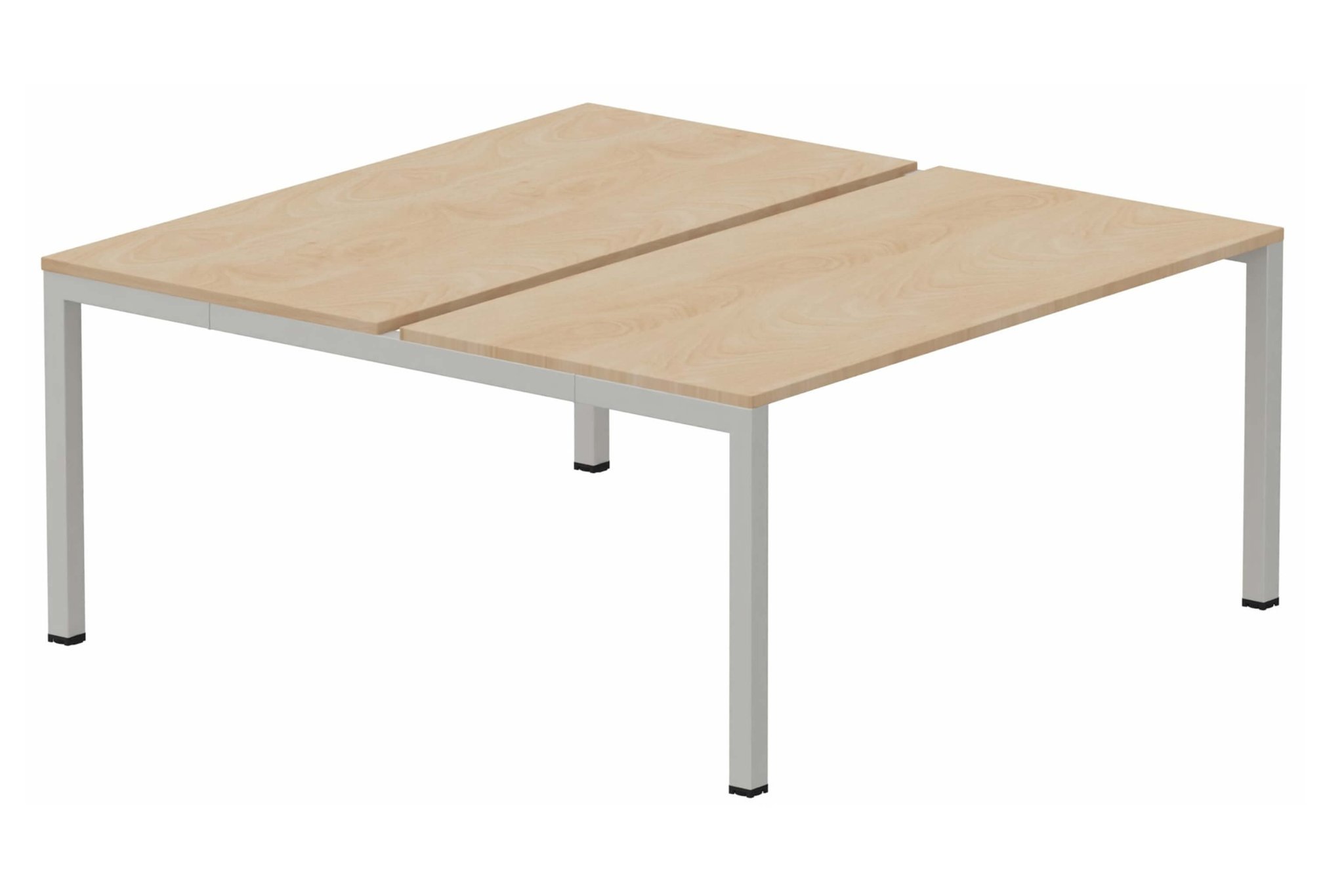K3 Bench départ 2 plateaux fixes 140x70cm encombrement 140x145cm, plateau hêtre, structure aluminium