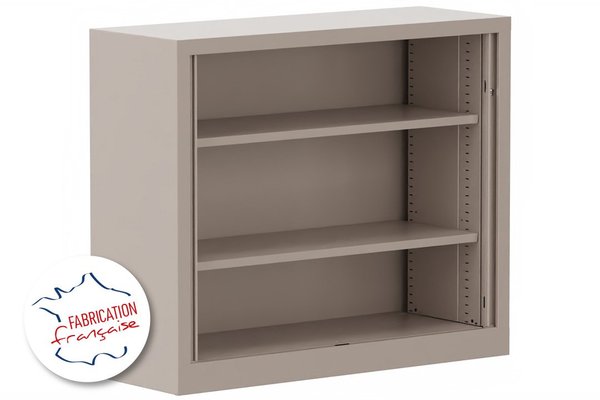 [Pas de famille] - [Pas de sous famille] - Armoire à rideaux H100xL120cm 2 tablettes
