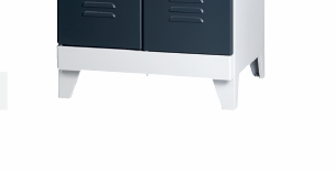 VESTIAIRES MONOBLOC STANDARD - Options - Vestiaire STANDARD, option - jeu de pieds pour un bloc vestiaire, coloris gris clair