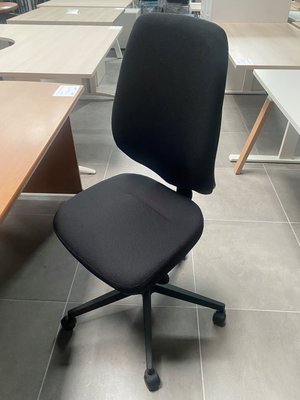 DESTOCKAGE - Sièges & Fauteuils - Siège de bureau structure noire et dossier et assise en tissu noir
