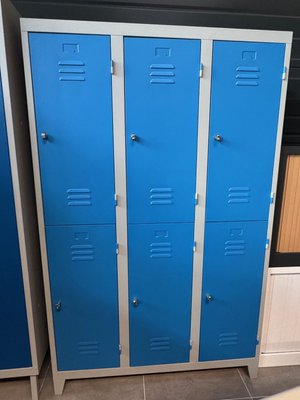 DESTOCKAGE - Rangements - Ensemble vestaire monobloc industrie propre 6 cases largeur 120 cm