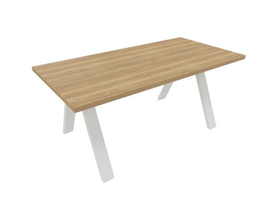 [Pas de famille] - [Pas de sous famille] - X3 Plan Manager 180x90cm. Plateau Chêne naturel et pietement Blanc.