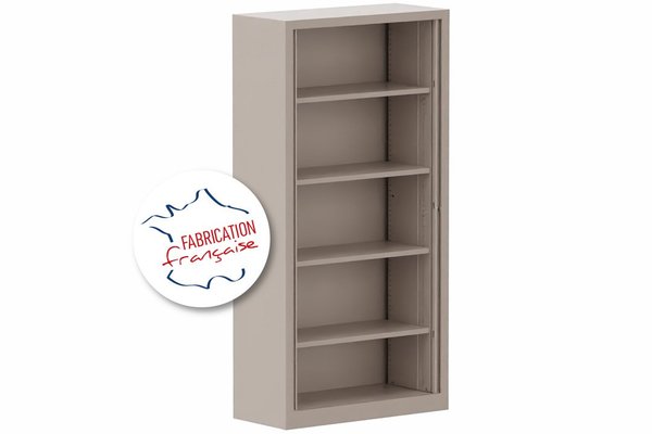 [Pas de famille] - [Pas de sous famille] - Armoire à rideaux H198xL100cm 4 tablettes