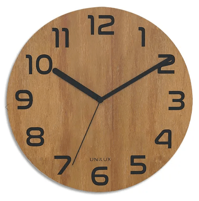 HORLOGES - Silencieuse - Pendule au designe retro. Finition Bambou.