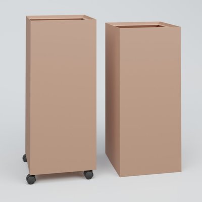 ACCESSOIRES - ACCESSOIRES  - Poubelle 1 Module HT 75 cm la HT 30 cm Prof. 60 cm avec roulettes . Coffre Rose