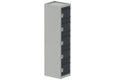 Vestiaire multicases, 1 colonne L.40cm/5 cases, coffre gris clair/portes anthracite
