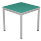 Table CARÉLIE mobile plat. antibruit SOFTOP® chant ABS arrondis pièt. époxy - 80x80 cm - T6