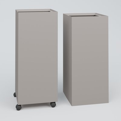 ACCESSOIRES - ACCESSOIRES  - Poubelle 1 Module HT 75 cm la HT 30 cm Prof. 60 cm avec roulettes . Coffre Gris