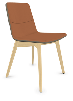 FAUTEUILS/POUFS - 4 pieds bois - MELODY chaise 4 pieds bois frêne teinté 