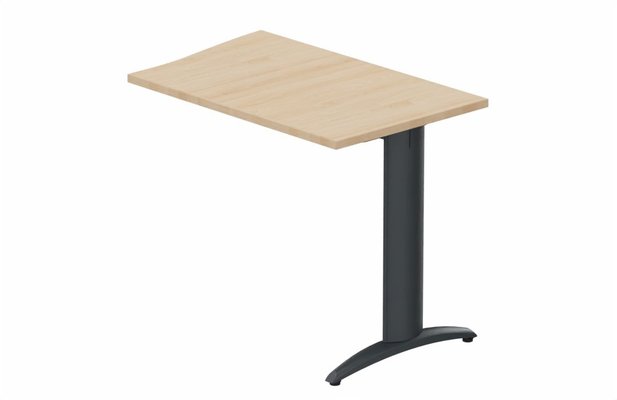 Gamme K2 - Extensions - Plans vagues - Retour vague à gauche 90x60cm sur pied hêtre/anthracite