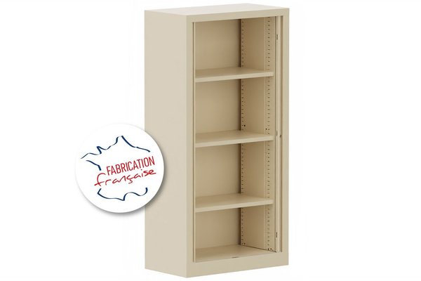 [Pas de famille] - [Pas de sous famille] - Armoire à rideaux H136xL120cm 3 tablettes