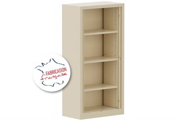 [Pas de famille] - [Pas de sous famille] - Armoire à rideaux H136xL120cm 3 tablettes