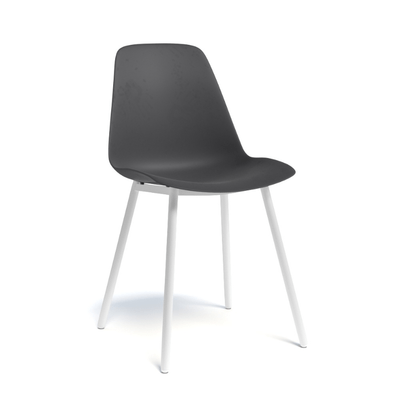 CHAISES ET TABOURETS - Pour tables standards, ht 75 cm, piétement 4 pieds - PETALE Chaise L.44xP.53.5xH.80.5cm-hauteur assise 47cm