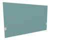 SECRET Panneau-écran acoustique H74cm pour poste solo L.120cm. 2 faces tissu SYNERGY coloris menthe. pinces de fixation réglables en hauteur coloris aluminium