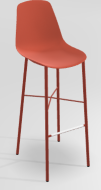 CHAISES ET TABOURETS - Pour tables hauteurs 105 ou 110 cm - DIXIE Chaise haute L.44xP.52xH.117cm-hauteur assise 80cm