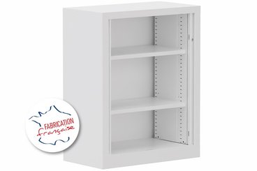 [Pas de famille] - [Pas de sous famille] - Armoire à rideaux H100xL80cm 2 tablettes