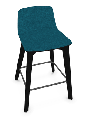CHAISES ET TABOURETS - Pour tables hauteur 90 cm - MELODY chaise haute. assise H.64cm. piétement frêne teinté noir