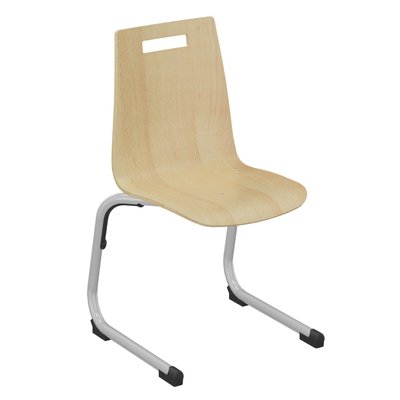 SCOLAIRE - Decouvrir - Chaise GIPSY II coque C1 Classic bois Blueprotech® pièt. alu époxy - T4