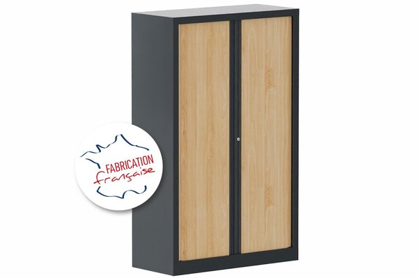 [Pas de famille] - [Pas de sous famille] - Armoire à rideaux H160xL100cm 3 tablettes