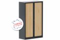 Armoire à rideaux H160xL100cm 3 tablettes
