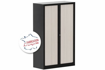 [Pas de famille] - [Pas de sous famille] - Armoire à rideaux H160xL100cm 3 tablettes