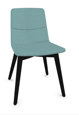 FAUTEUILS/POUFS - 4 pieds bois - MELODY chaise 4 pieds bois frêne teinté noir