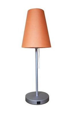 LUMINAIRES - Lampes - CUP MINI Lampe  à poser  avec abat jour tissu tissu ORANGE pietement fin - dotèe d'une prise USB