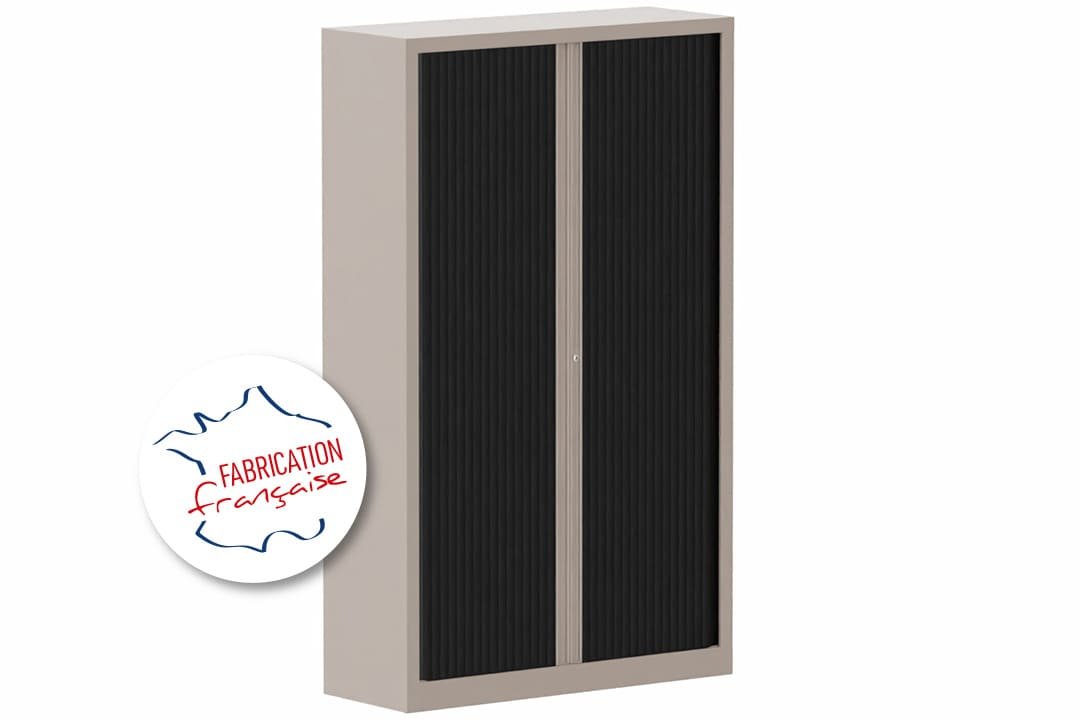 Armoire à rideaux H198xL120cm 4 tablettes